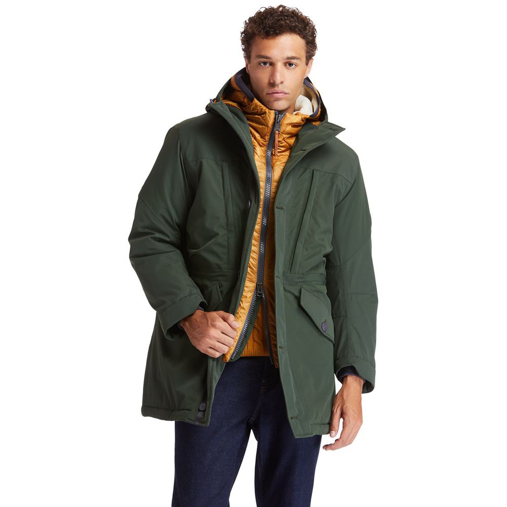 Timberland Mens Jackets Outdoor Heritage Ecoriginal Parka with DryVent™ Technology - Dark Green - In